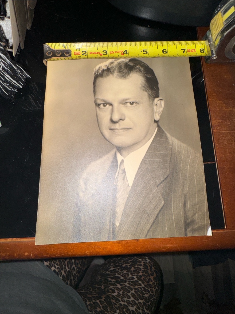 Vintage Black & White Portrait Photograph of a Mayor in Suit